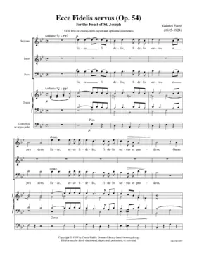 Ecce fidelis servus, Op. 54