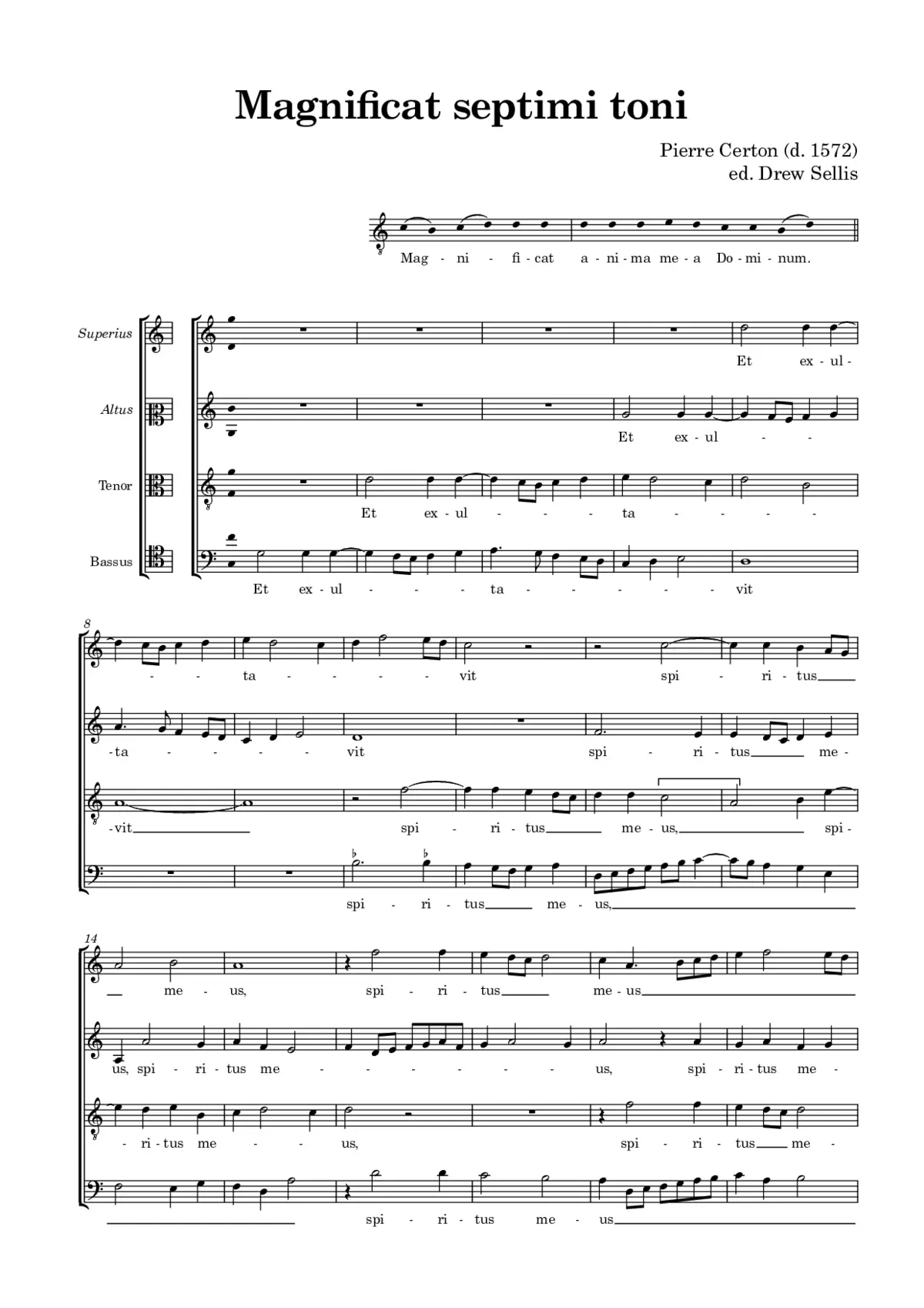 Magnificat septimi toni - Page 1
