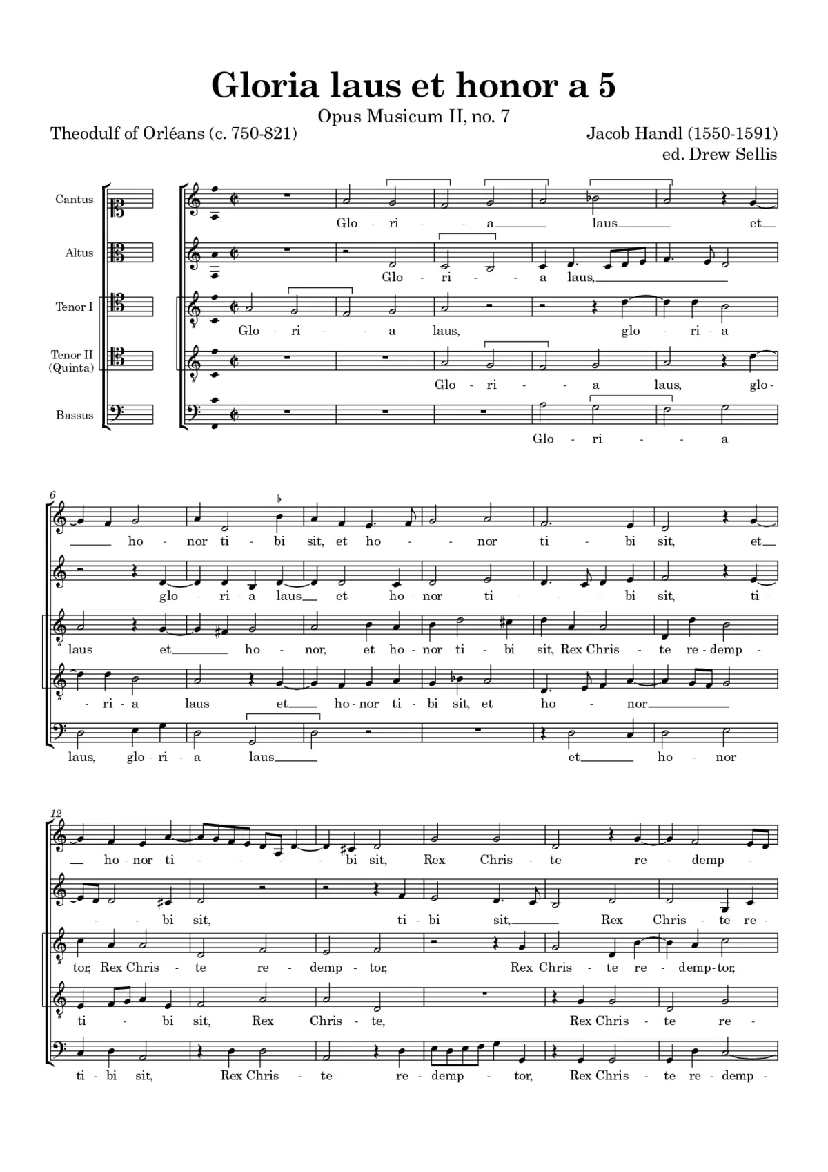 Gloria laus et honor a 5 - Page 1
