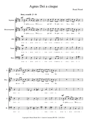 Agnus Dei a cinque