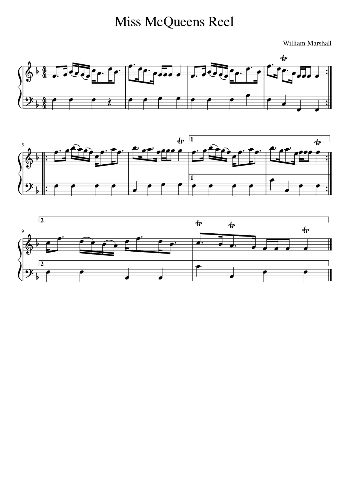 Miss McQueens Reel - Page 1