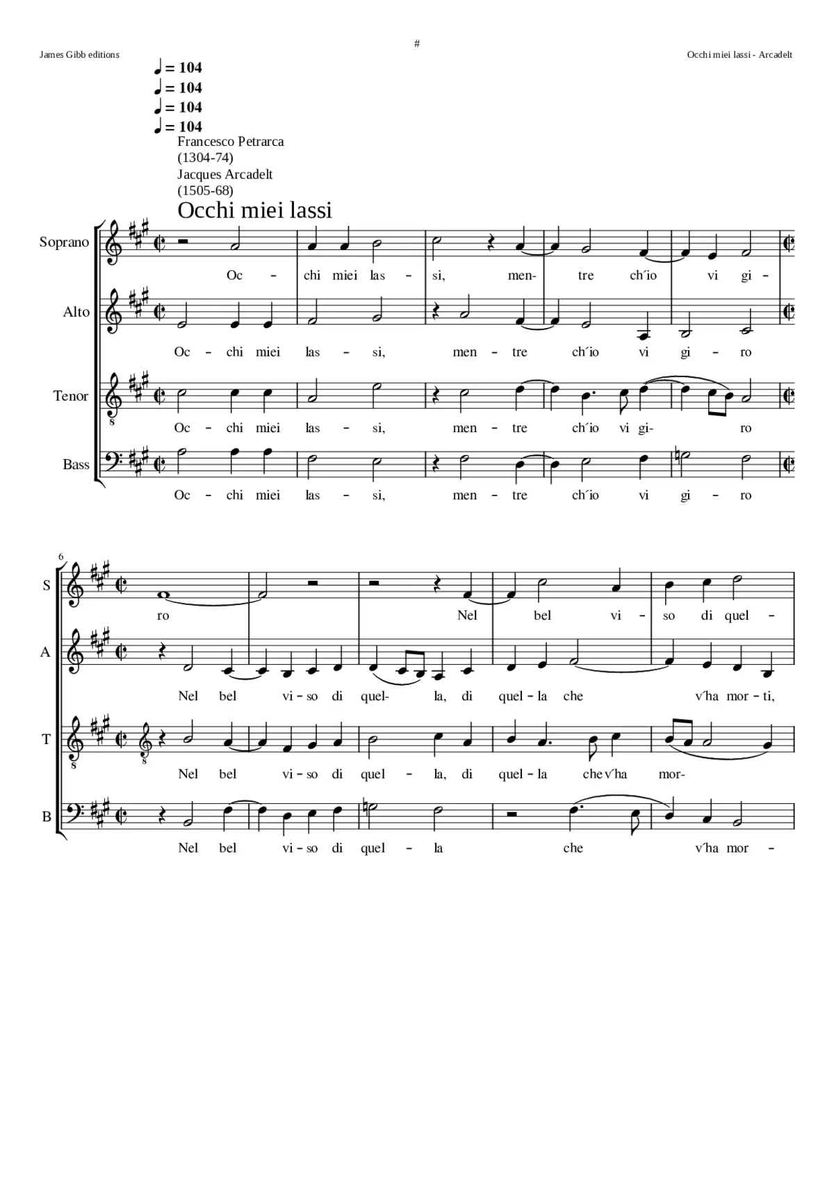 Occhi miei lassi - Page 1