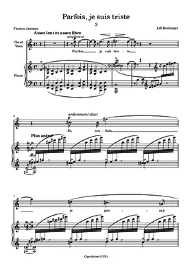 Parfois, je suis triste