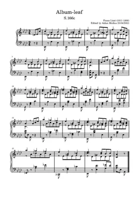 Album-leaf 'Weimar II', S.166c