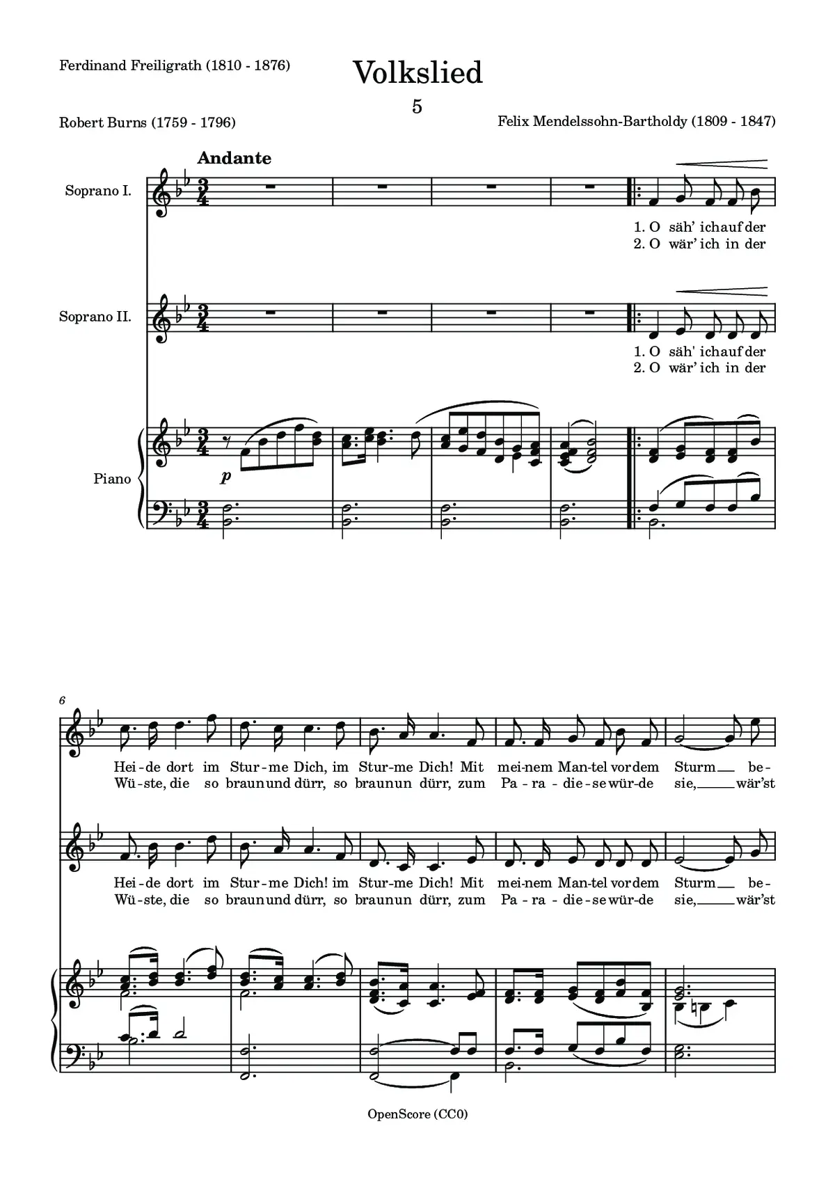 Volkslied, MWV J 10 - Page 1