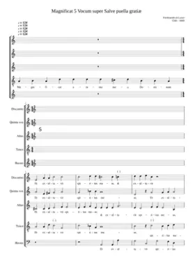 Magnificat 5 Vocum super Salve puella gratiæ