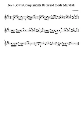 Niel Gow's Compliments Returned to Mr Marshall