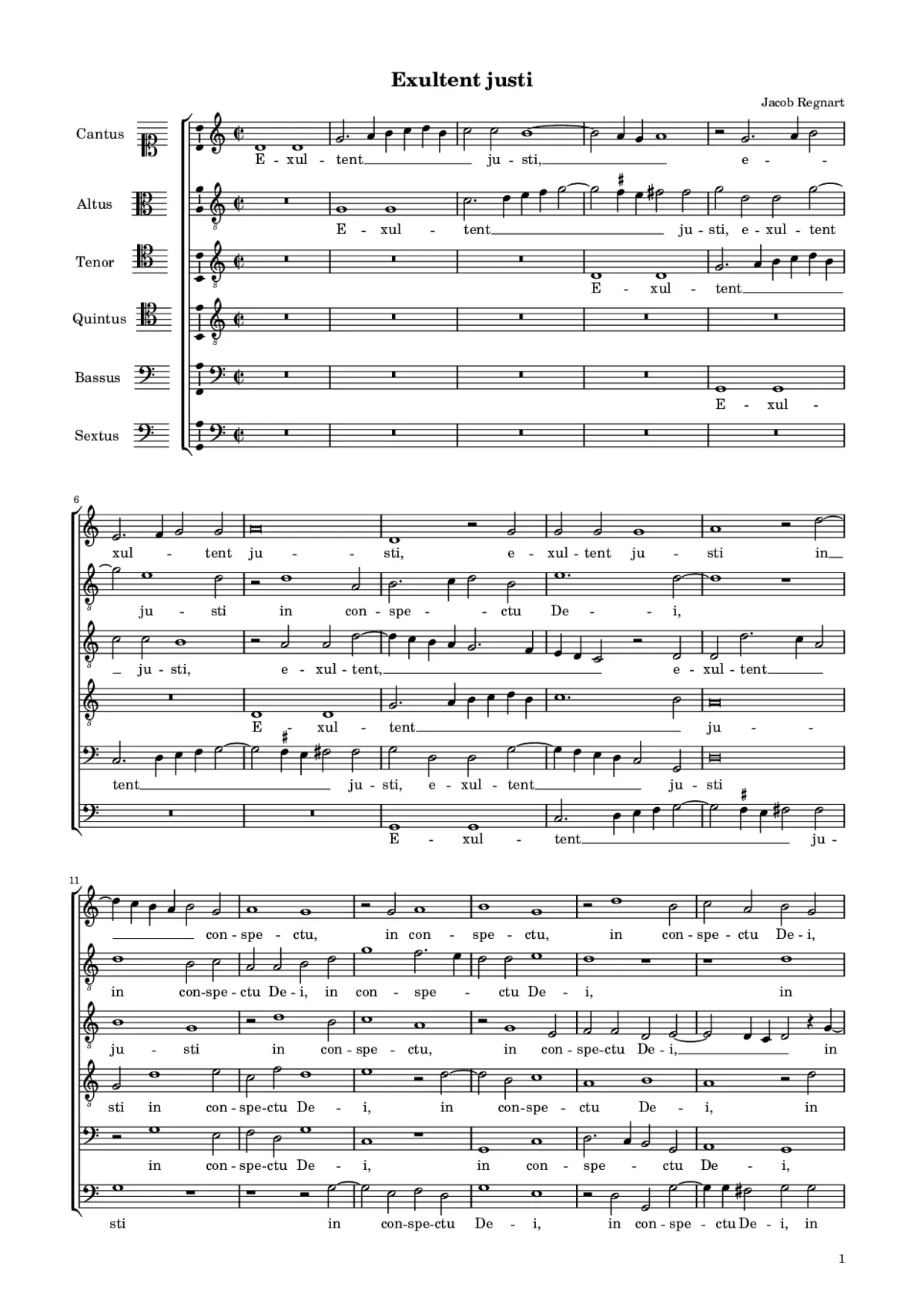 Exultent justi - Page 1