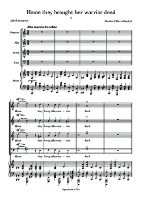 Home they brought her warrior dead