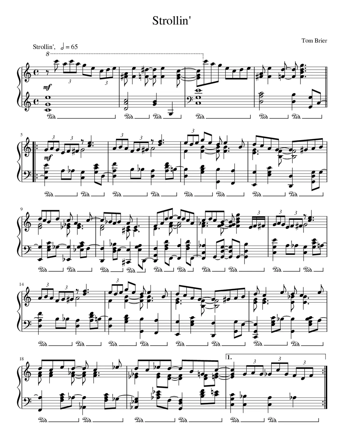 Tom Brier Improvisation - Page 1