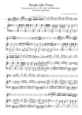 Piano Sonata No. 11 K. 331 (Turkish March)