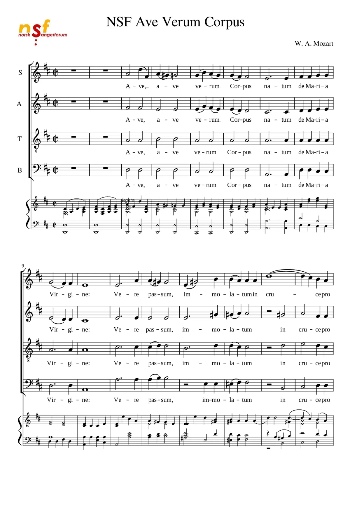 Ave verum corpus K.618 - Page 1