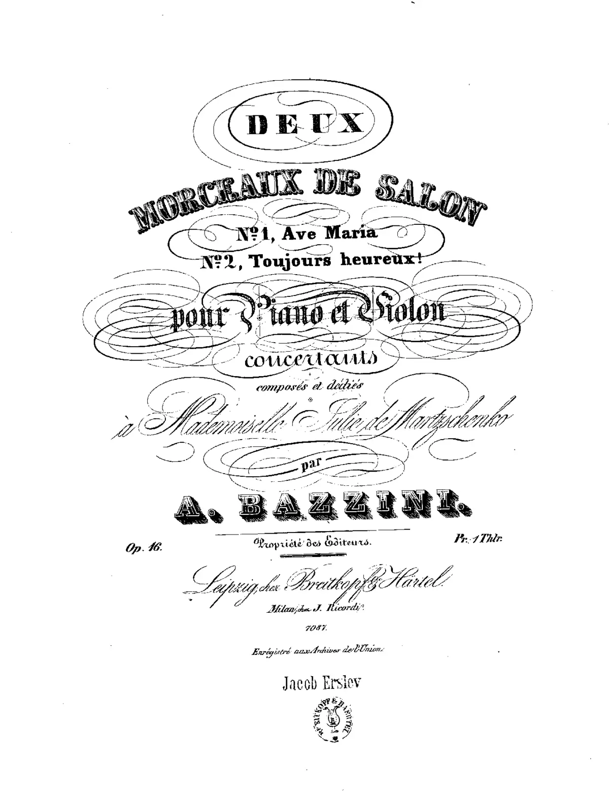 2 Morceaux de salon - Page 1
