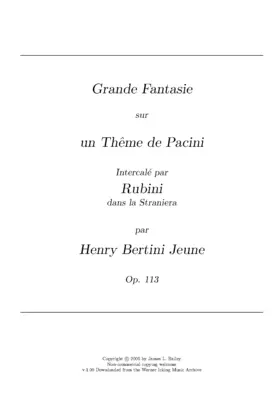 Grande Fantaisie sur un Thème de Pacini