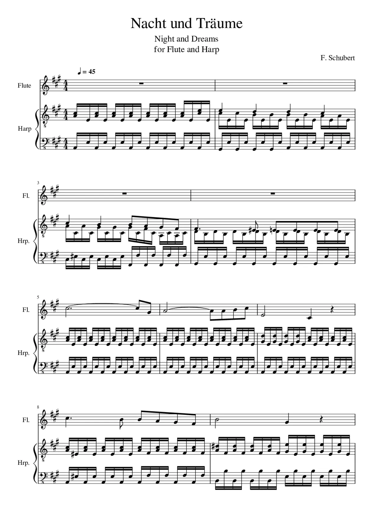 Schubert - Nacht und Träume - Page 1