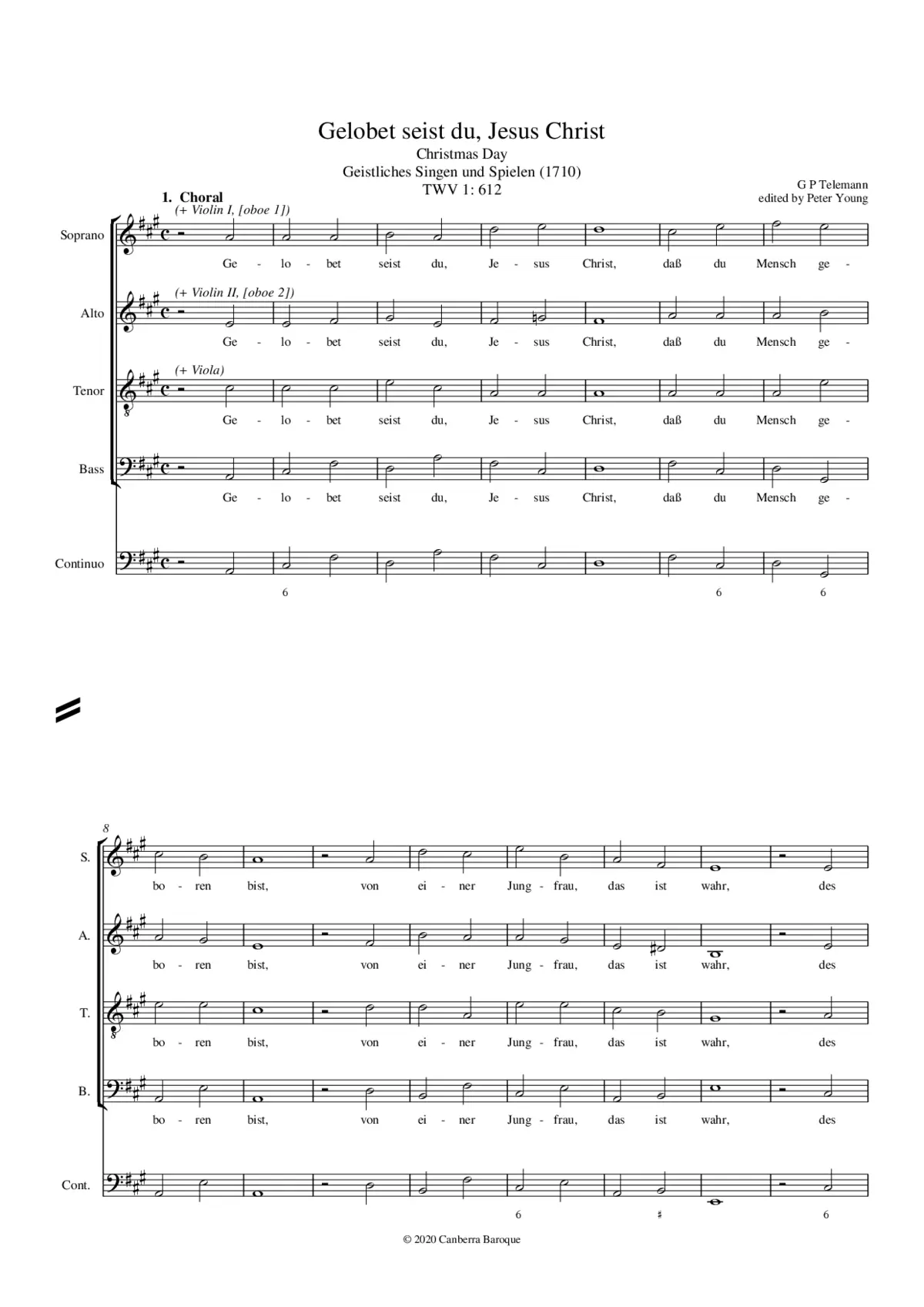 Gelobet seist du, Jesus Christ - Page 1