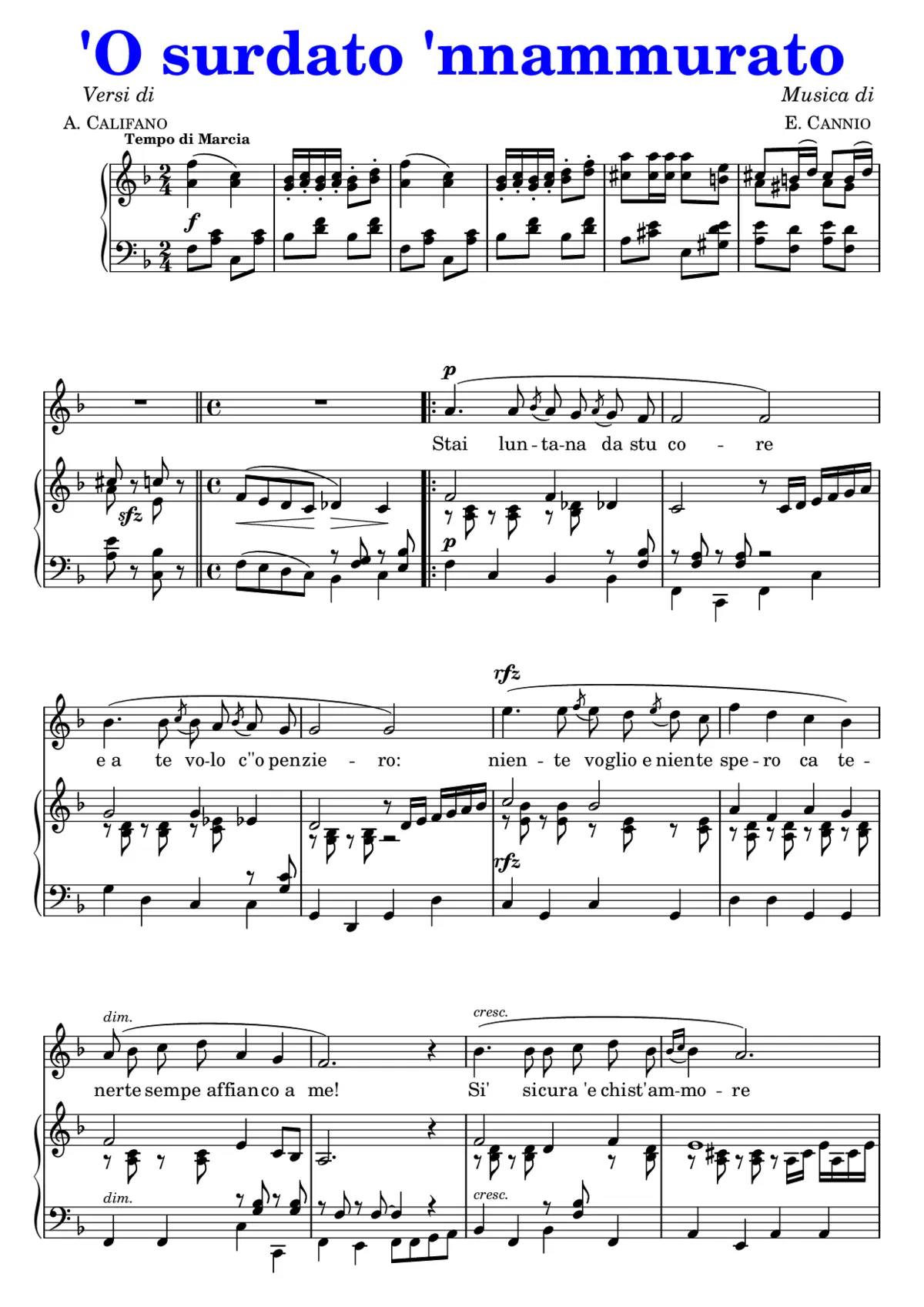 'O surdato 'nnammurato - Page 1