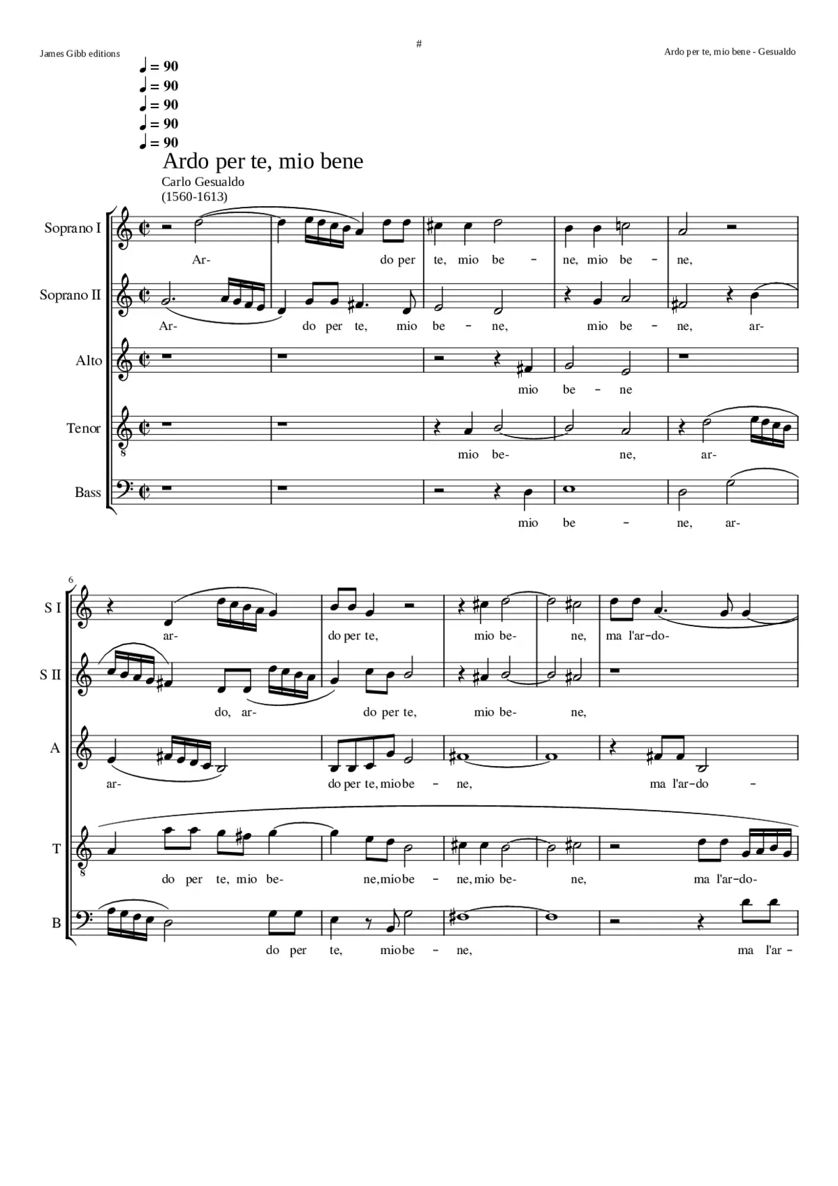 Ardo per te mio bene - Page 1