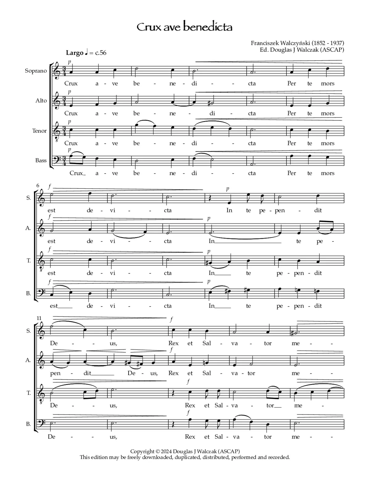 Crux ave benedicta - Page 1