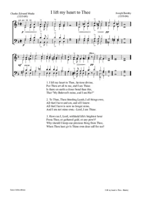 I lift my heart to Thee