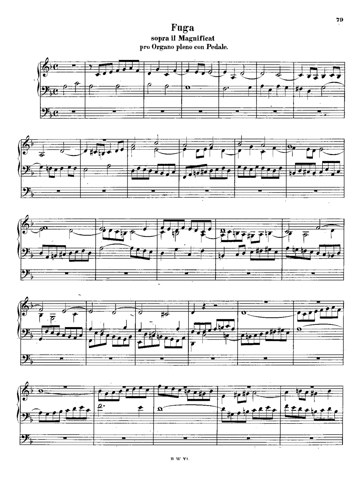Fuga sopra il Magnificat pro Organo Pleno con Pedale - Page 1