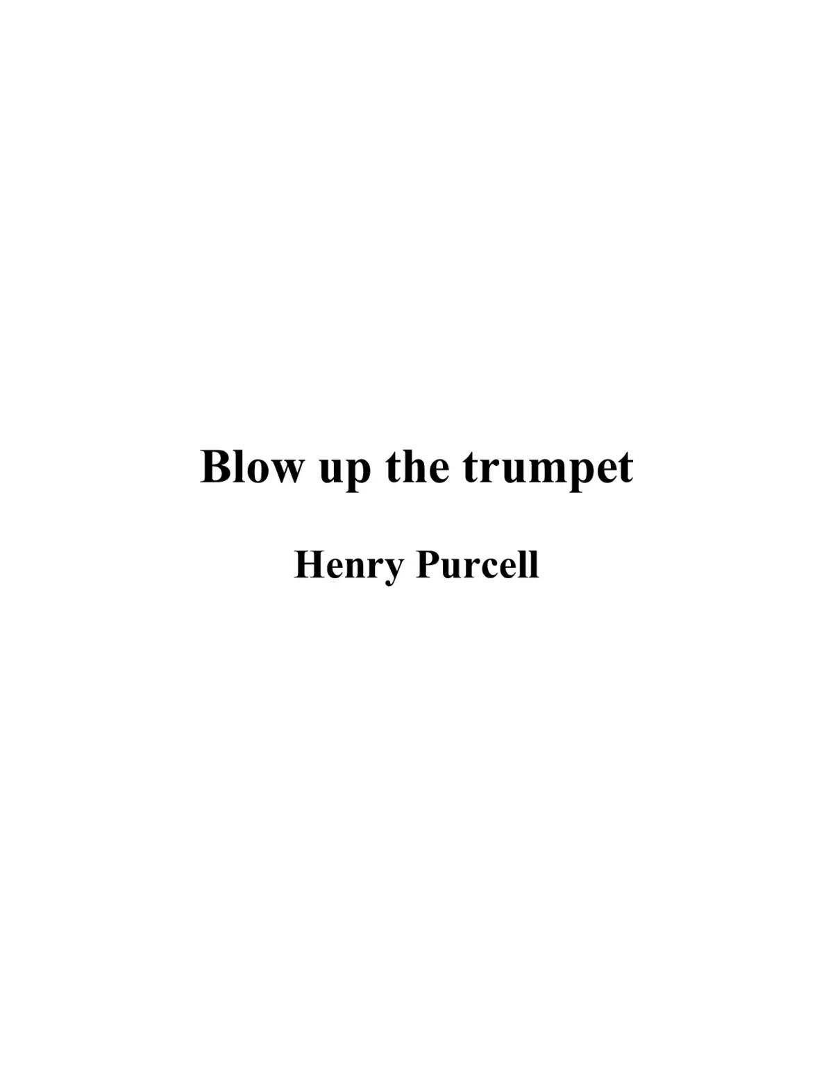 Blow up the trumpet in Sion, Z 10 - Page 1
