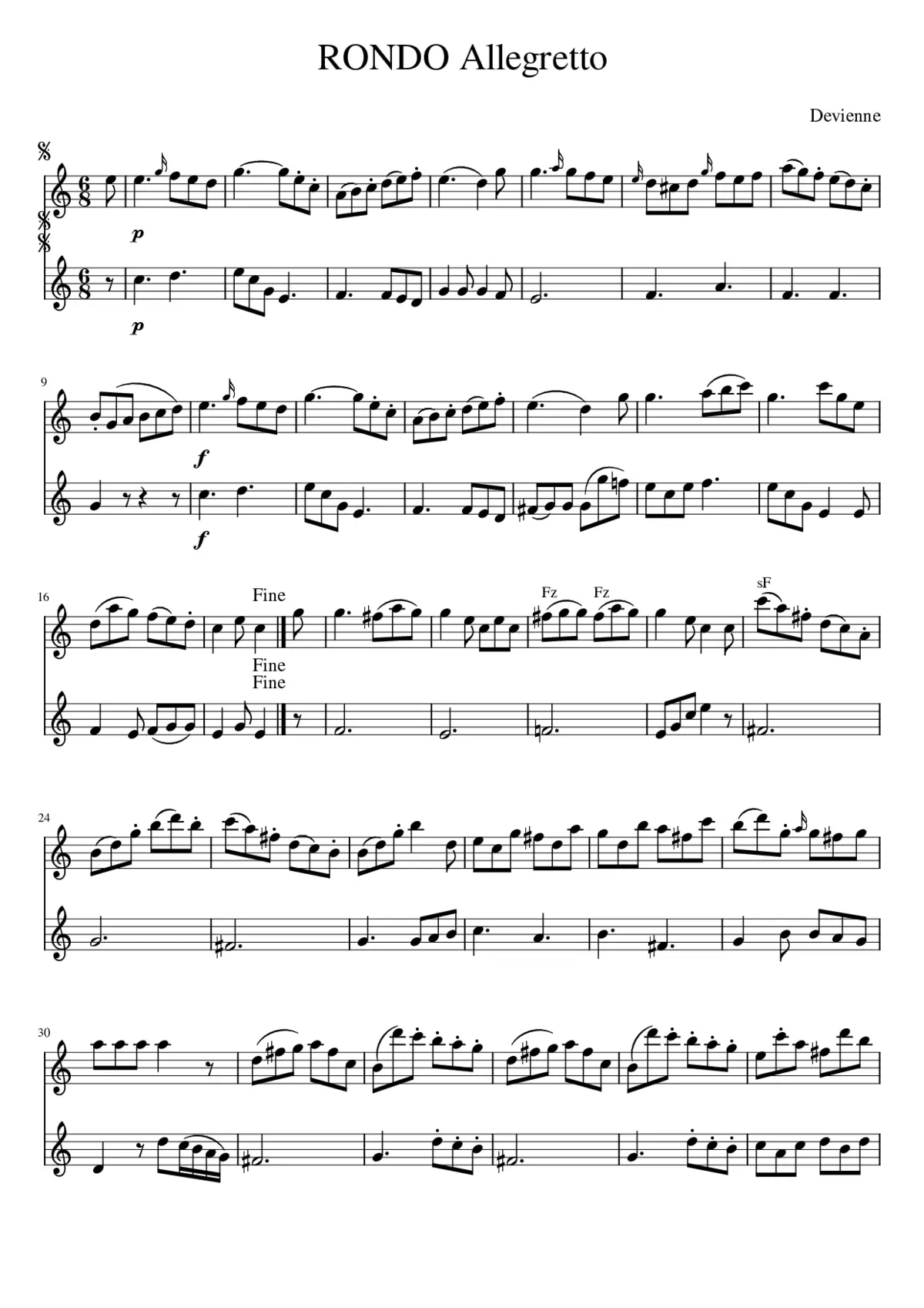 RONDO Allegretto - Page 1