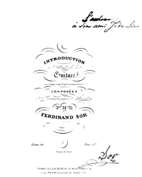 Introduction à l'Étude de la Guitare