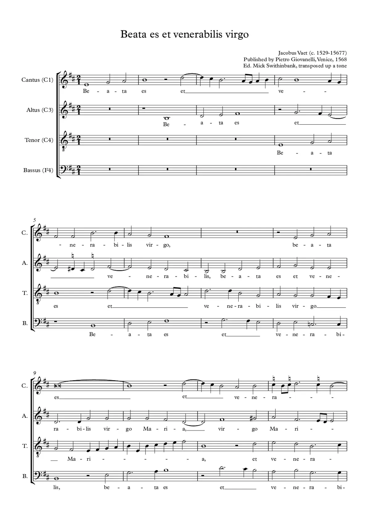 Beata es et venerabilis virgo - Page 1