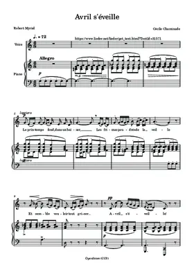 Avril s’éveille