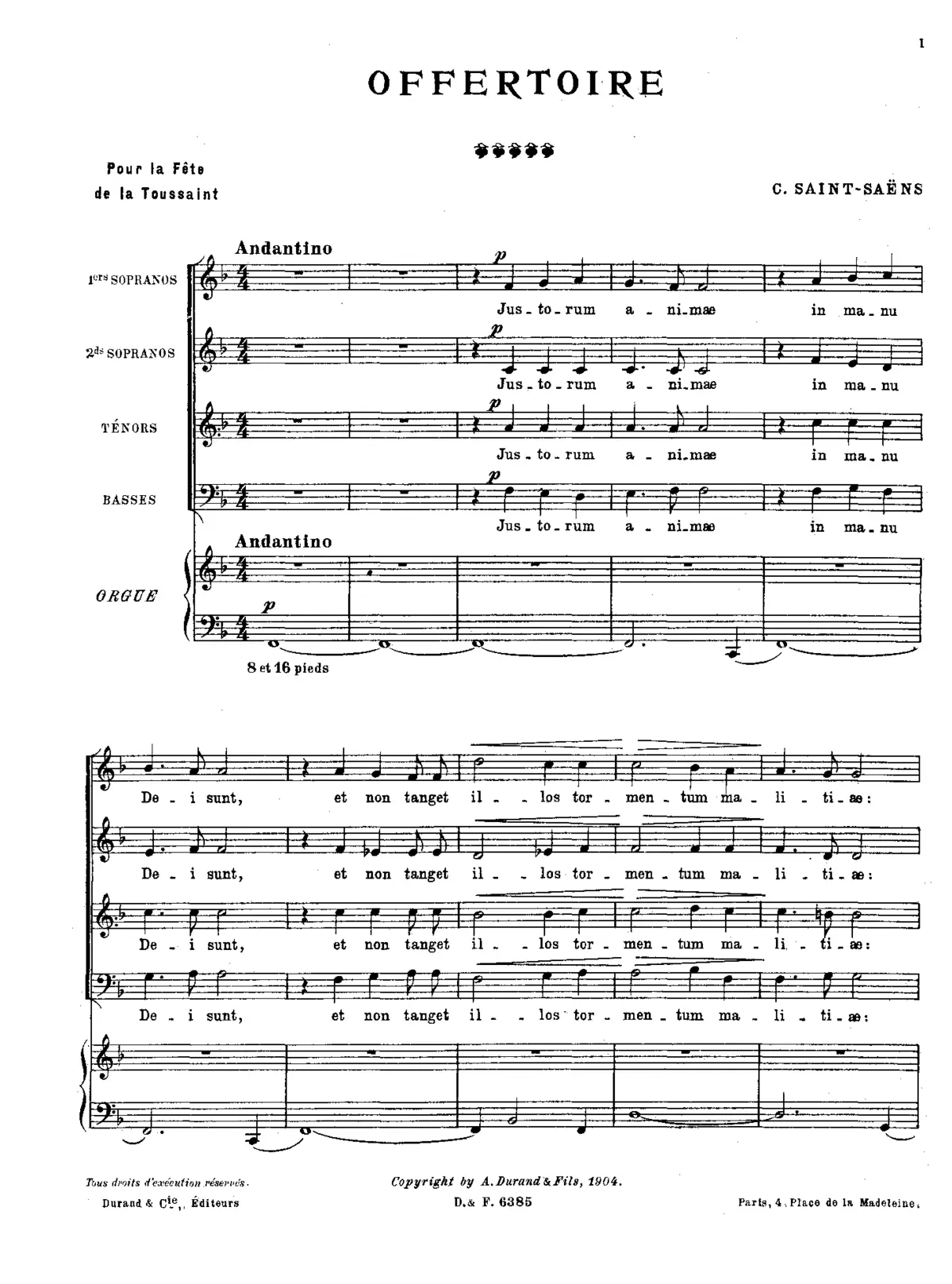 Offertoire pour la Toussaint - Page 1