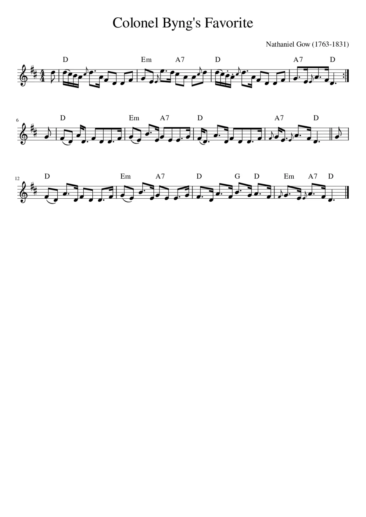 Colonel Byng's Favorite - Page 1