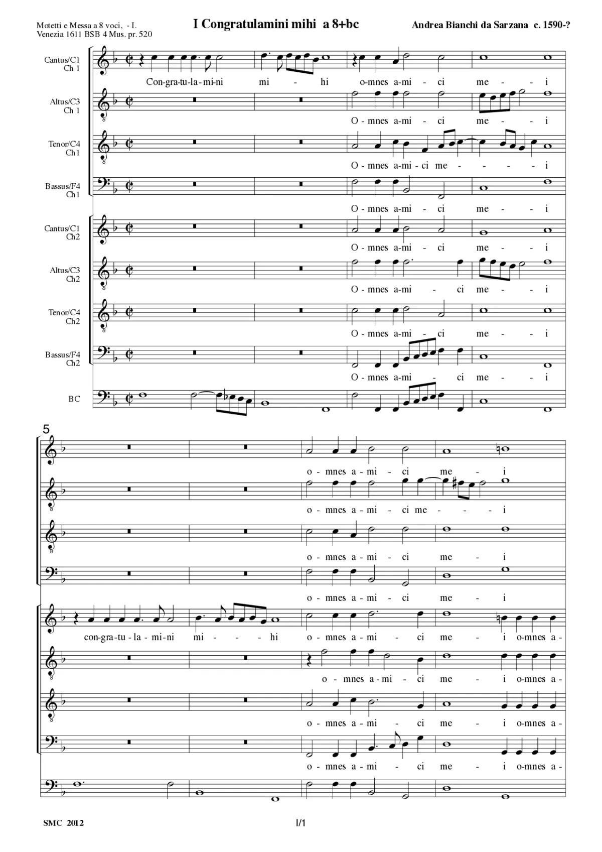 Congratulamini mihi - Page 1