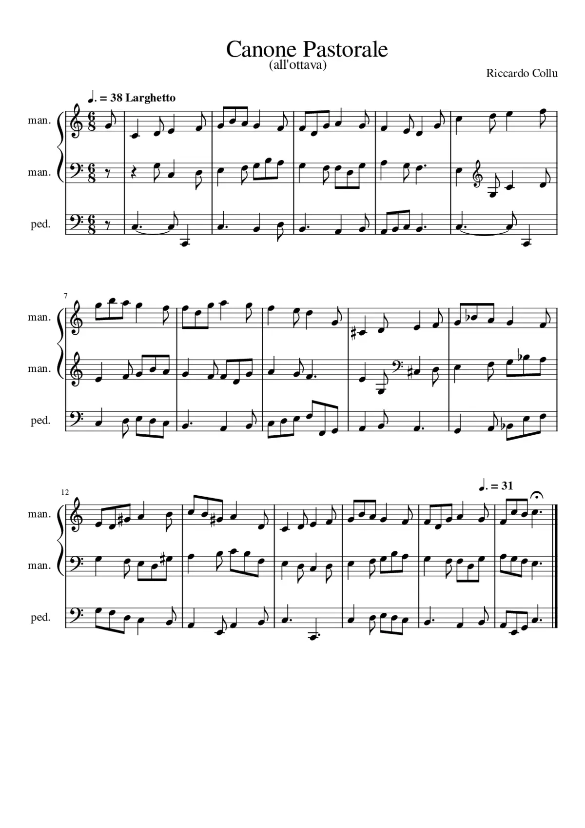 Canone Pastorale - Page 1