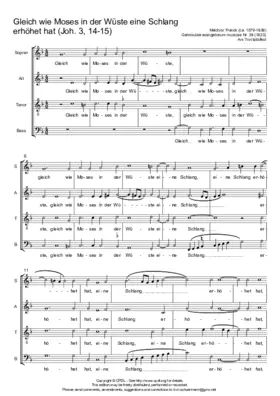 Gleich wie Moses in der Wüste