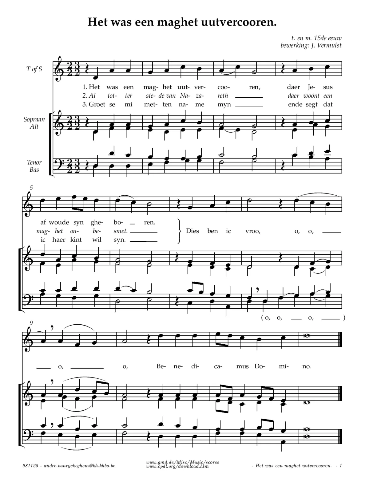 Het was een maghet uutvercooren - Page 1