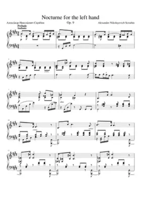 Prelude and Nocturne for the Left Hand Op.9