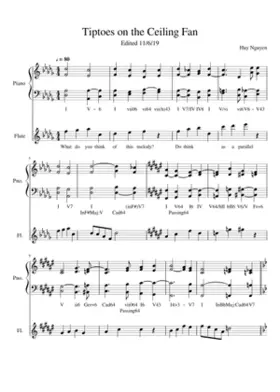 Tiptoes on the Ceiling Fan with melody added first try