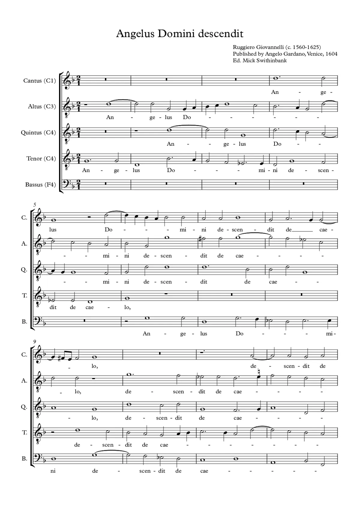 Angelus Domini descendit - Page 1