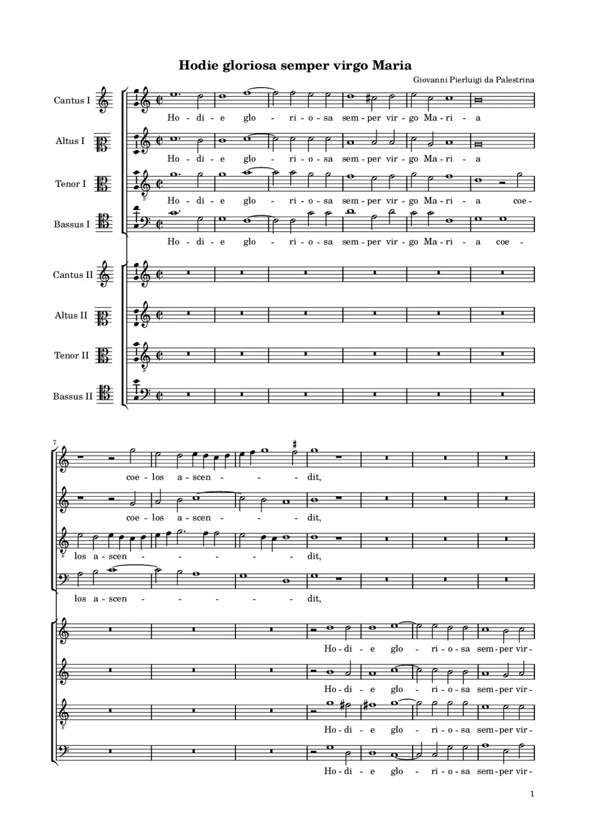 Hodie gloriosa semper virgo Maria - Page 1