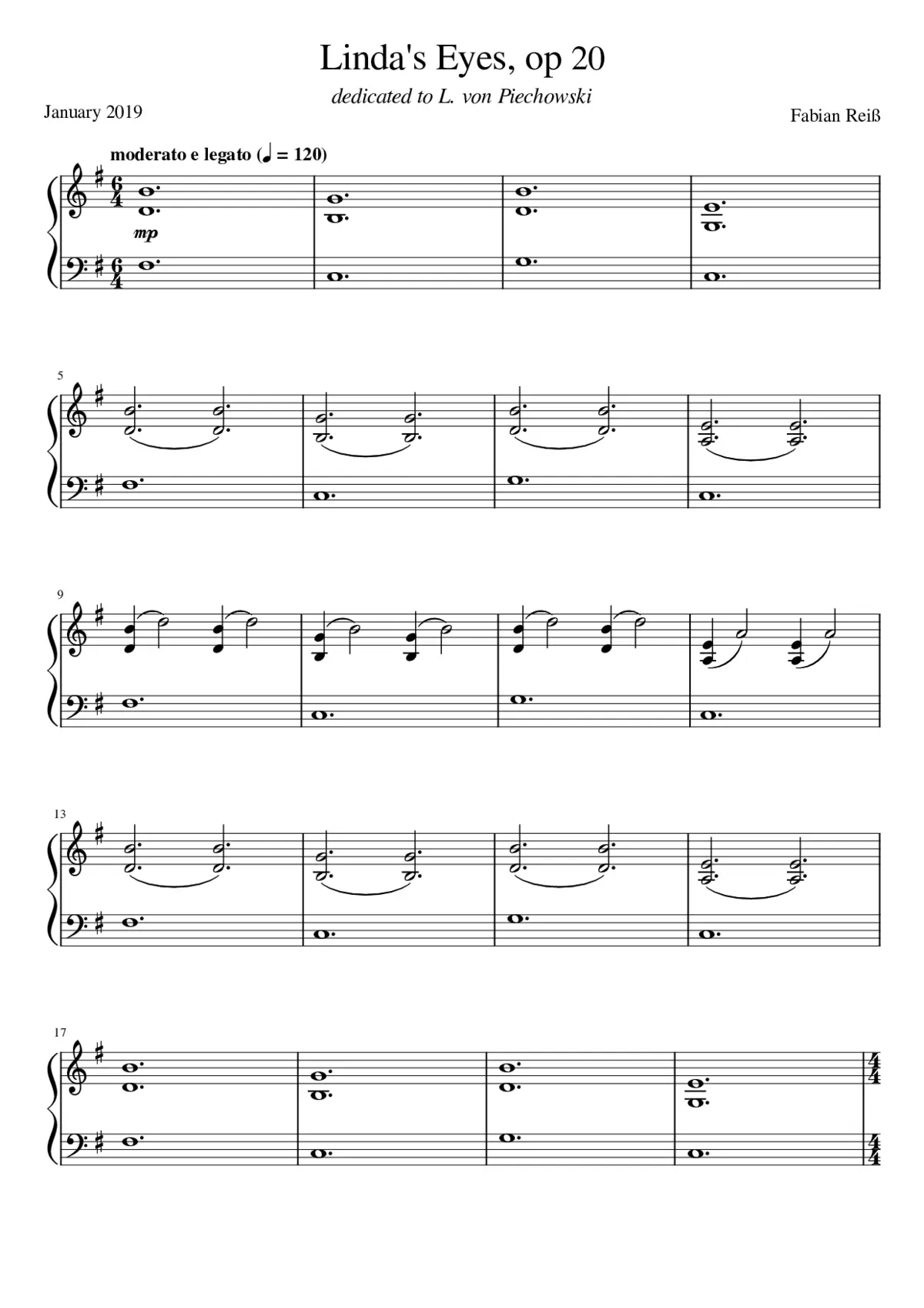 Linda's Eyes op. 20 - Page 1