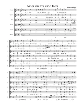Amor che voi ch'io facci
