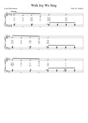 Little bells of Christmas hear us gaily ring (Gabriel)