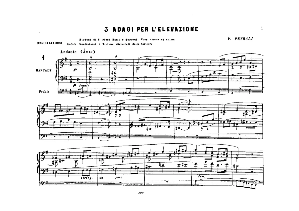 3 Adagi per l'Elevazione - Page 1