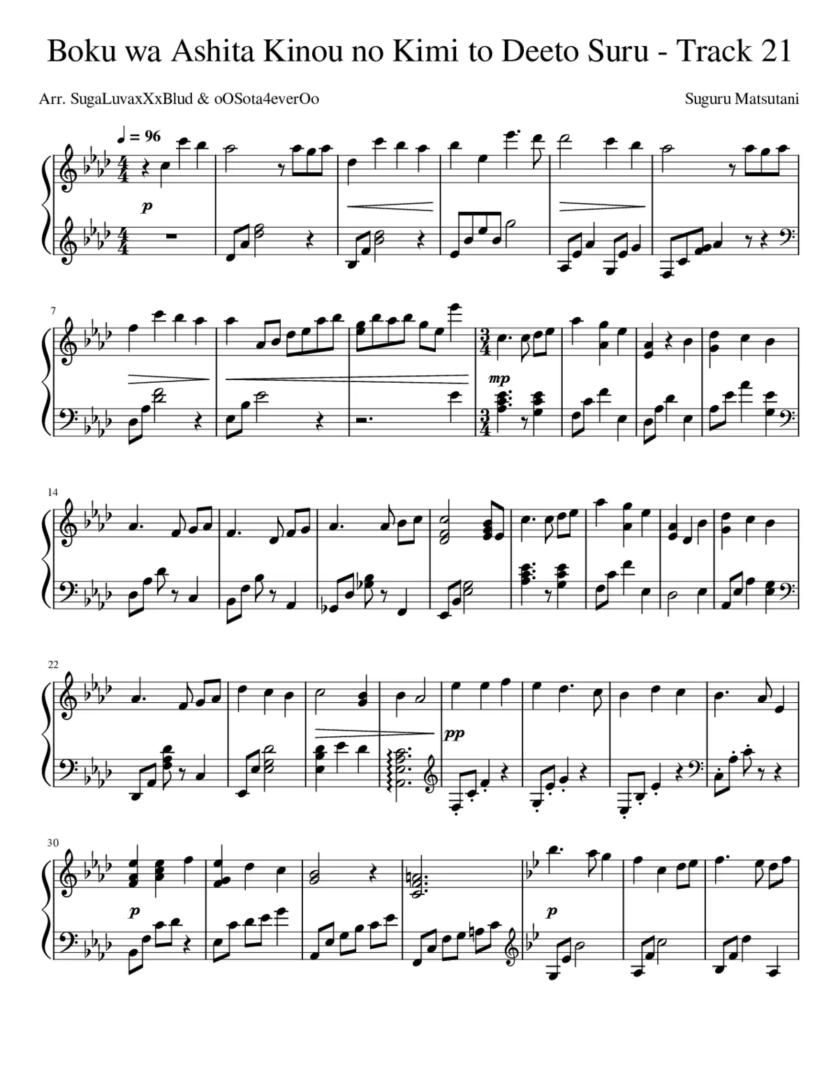 Boku wa Ashita Kinou no Kimi to Deeto Suru - Track 21 - Page 1