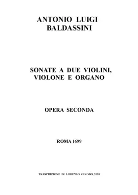 Sonate a 2 violini, violone e organo