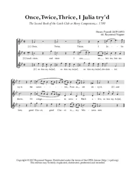 Once, Twice, Thrice, I Julia try'd, Z 265