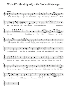 When O'er the deep Abyss the Storms fierce rage