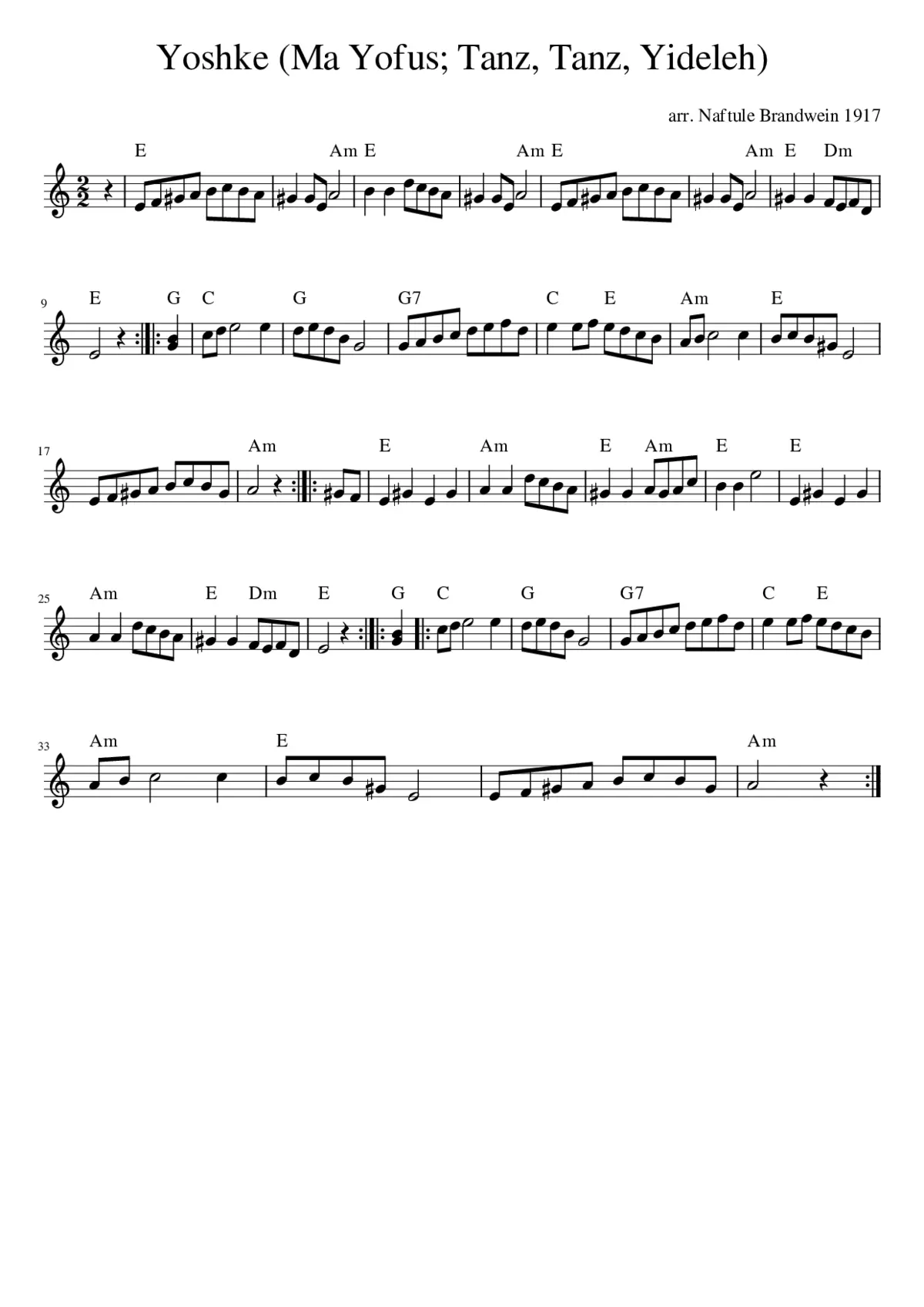Yoshke (Ma Yofus; Tanz Tanz Yideleh) - Page 1