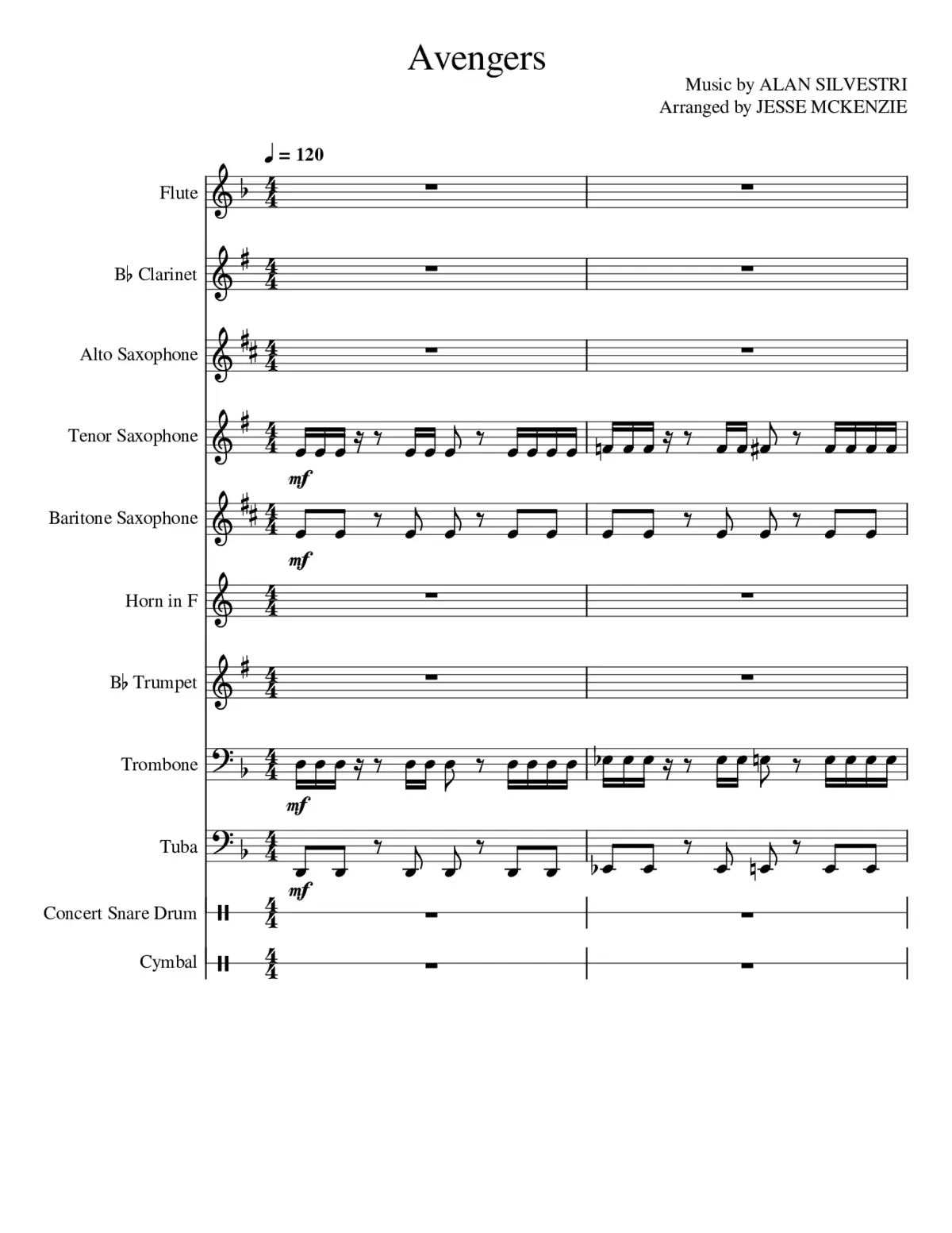 The Avengers Main Theme - Page 1